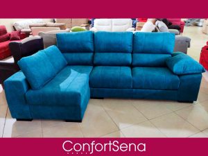 sofá con chaise longue en Granada de la mejor calidad mejor precio y hecho a medida