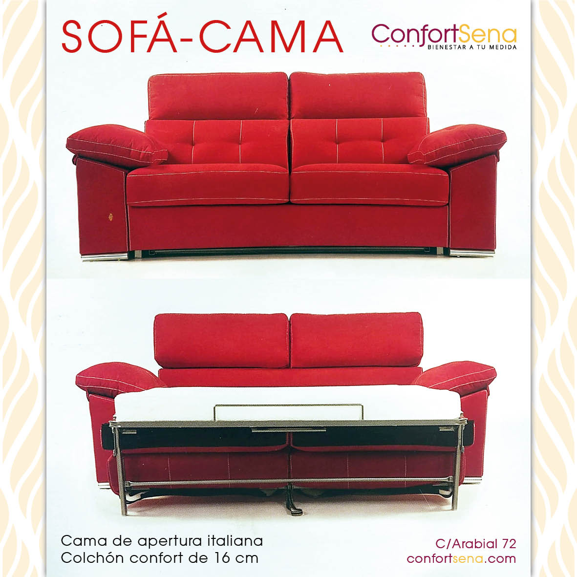 sofa cama granada chaise longue confortsena2