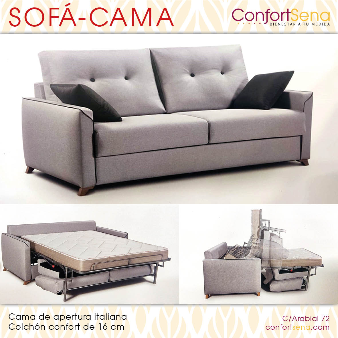 sofa cama granada chaise longue confortsena3